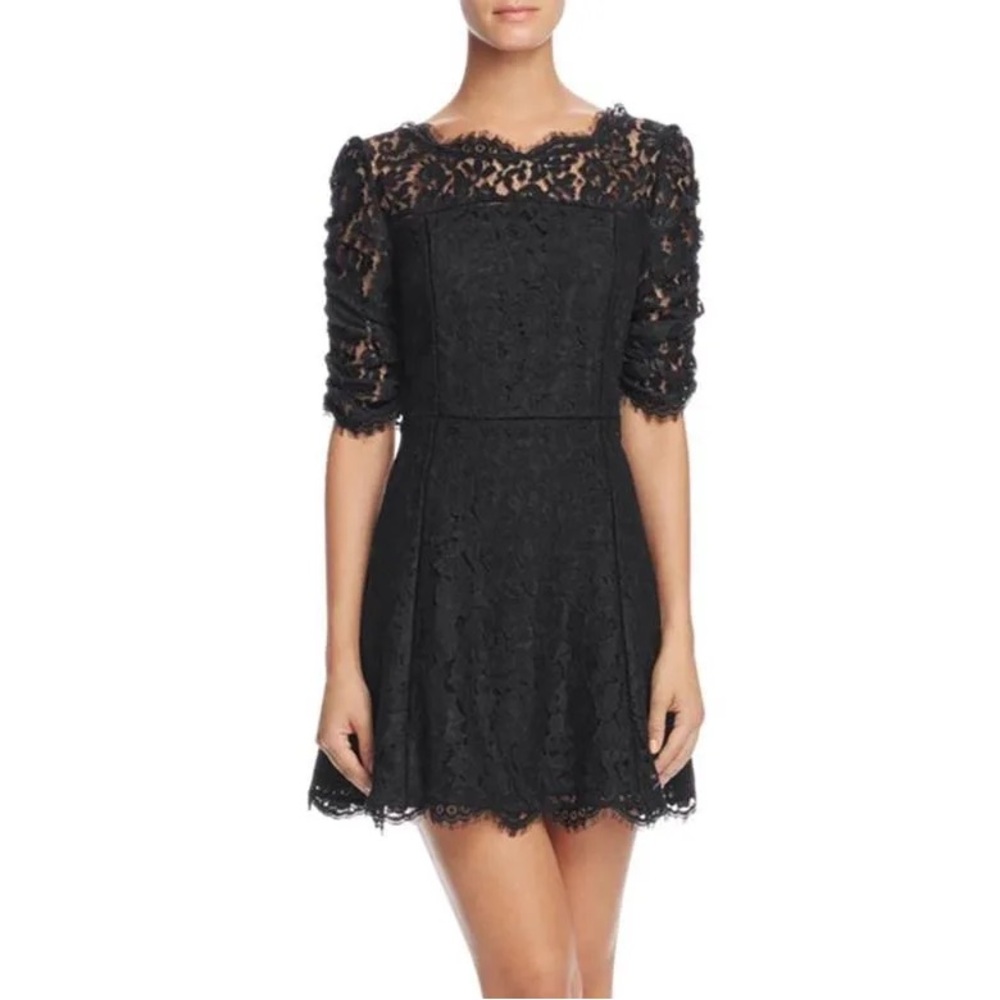 Joie | Riya Black Lace Cocktail Dress